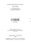Copertina  Corse des origines