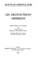 Copertina  Les argonautiques orphiques