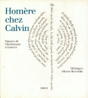 Copertina  Homère chez Calvin : figures de l'hellénisme à Genève