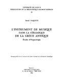 Copertina  L'instrument de musique dans la céramique de la Grèce antique : études d'organologie
