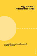 Copertina  Saggi in onore di Piergiuseppe Scardigli