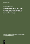 Copertina  Ioannis Malalae Chronographia