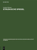 Copertina  Etruskische Spiegel : Technik und Stil der Zeichnungen