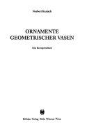 Copertina  Ornamente geometrischer Vasen : ein Kompendium