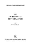 Copertina  Die \\rhodischen\\ Bronzekannen