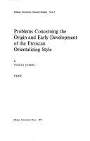 Copertina  Problems concerning the origin and early development of the Etruscan orientalizing style