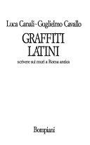 Copertina  Graffiti latini : scrivere sui muri a Roma antica