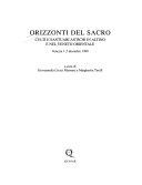 Copertina  Orizzonti del sacro: culti e santuari antichi in Altino e nel Veneto orientale : Venezia 1-2 dicembre 1999
