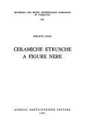 Copertina  12 : Ceramiche etrusche a figure nere