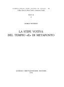 Copertina  9: Regio 3., 2 : la stipe votiva del tempio E di Metaponto