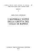 Copertina  15: Regio 4., 1 : i materiali votivi della grotta del colle di Rapino