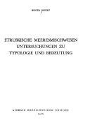 Copertina  Etruskische Meeresmischwesen Untersuchungen zu Typologie und Bedeutung