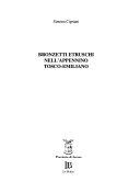 Copertina  Bronzetti etruschi nell'Appennino tosco-emiliano