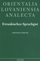 Copertina  Etruskisches Sprachgut im Lateinischen unter Ausschluss des spezifisch onomastischen Bereiches